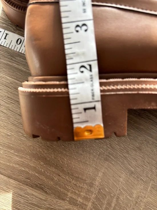 American Eagle Tan Chunky Lug Sole Penny Loafers - Picture 7 of 7